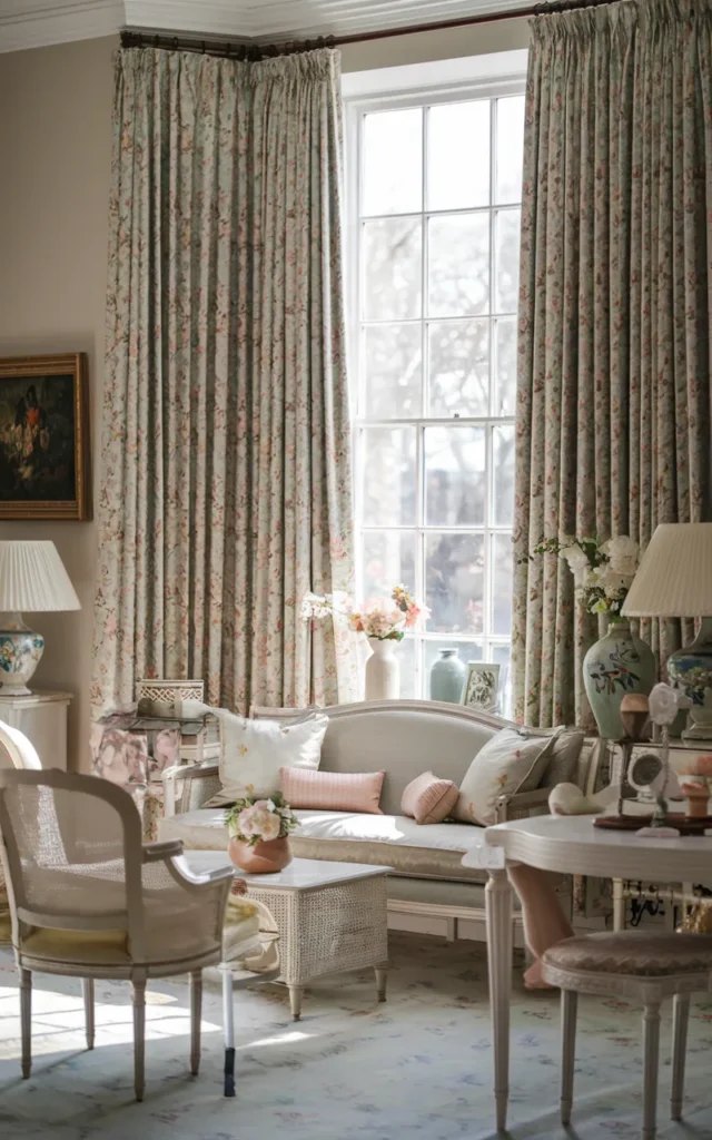 Bring in floral-patterned curtains 🌸