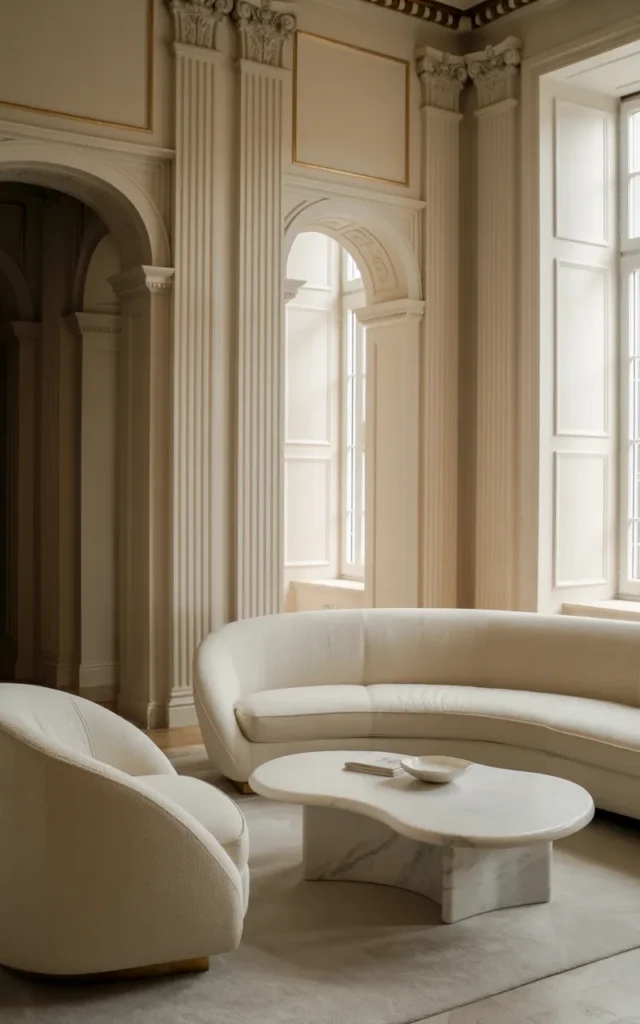 Choose Furniture with Curved Silhouettes