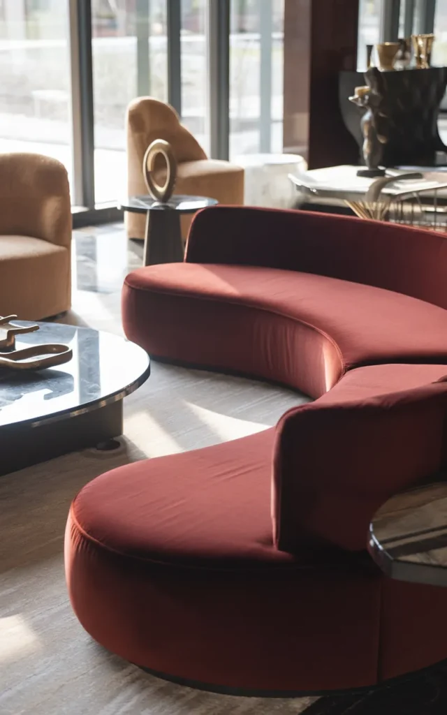 Choose a statement sofa that defines the room