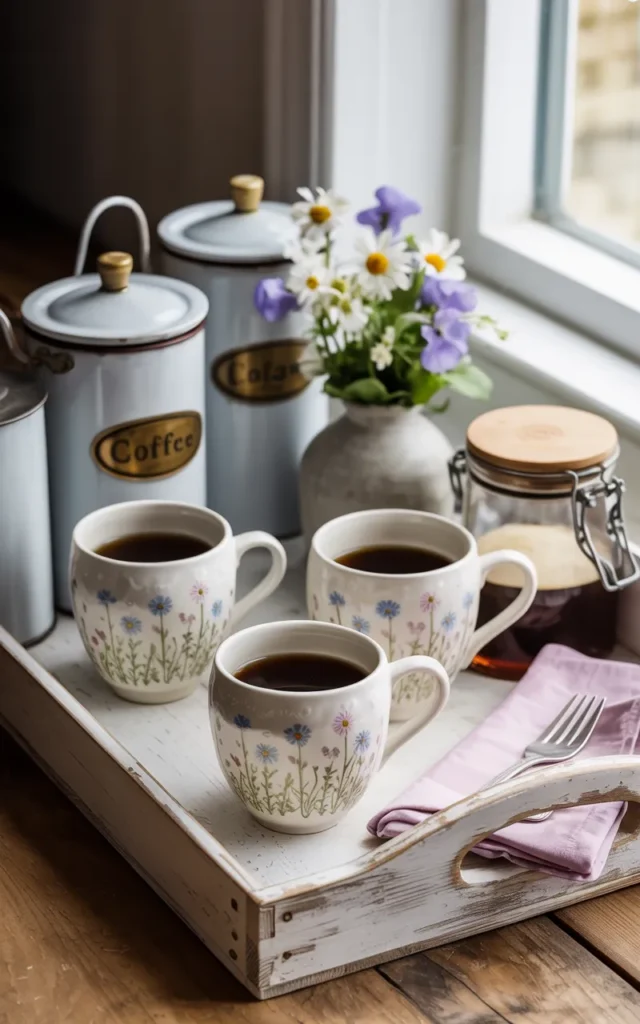 Create a cheerful coffee corner ☕🌷