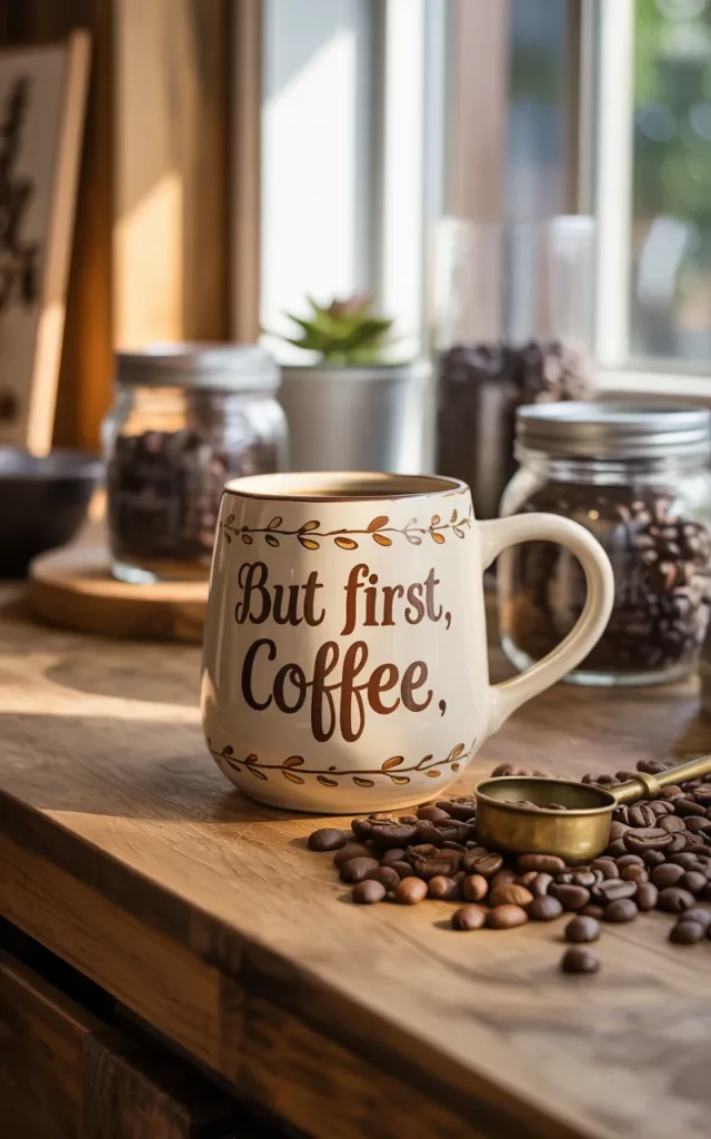 Create a cozy coffee quote mug ☕✨