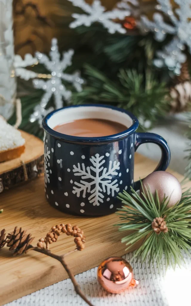 Create a cozy winter snowflake mug ❄️☕