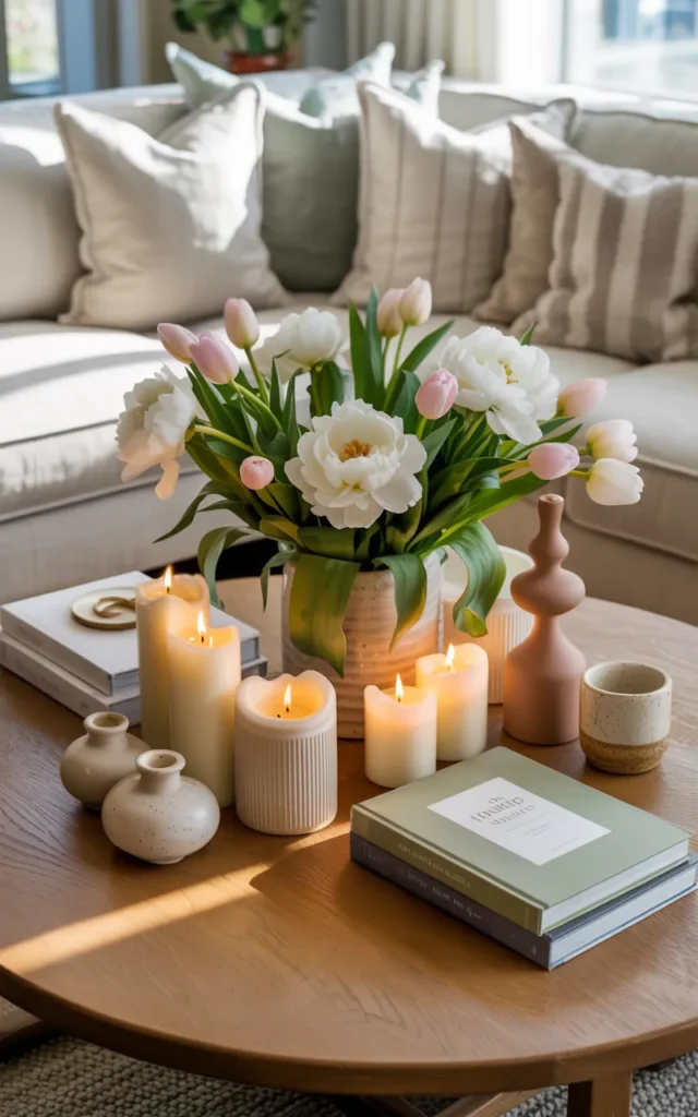 Create a layered spring centerpiece 🌼