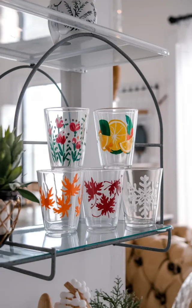Create a mixed seasonal cup collection set 🍂🌷❄️☀️