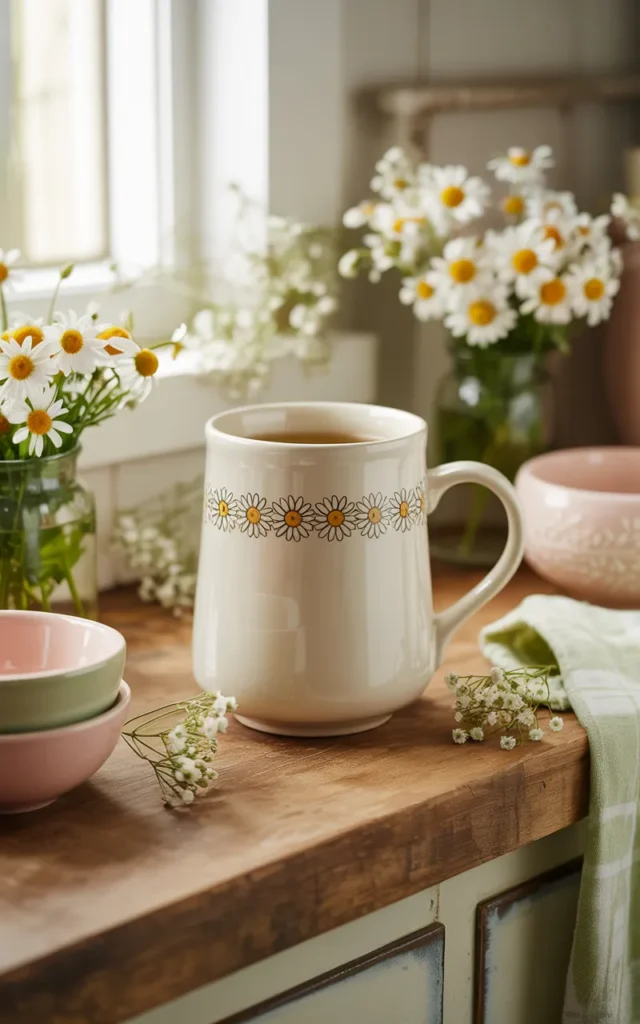 Create a soft daisy chain design 🌼