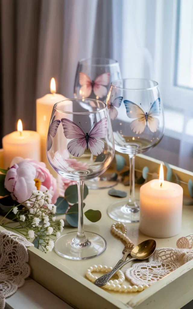 Create butterfly motifs for softness 🦋