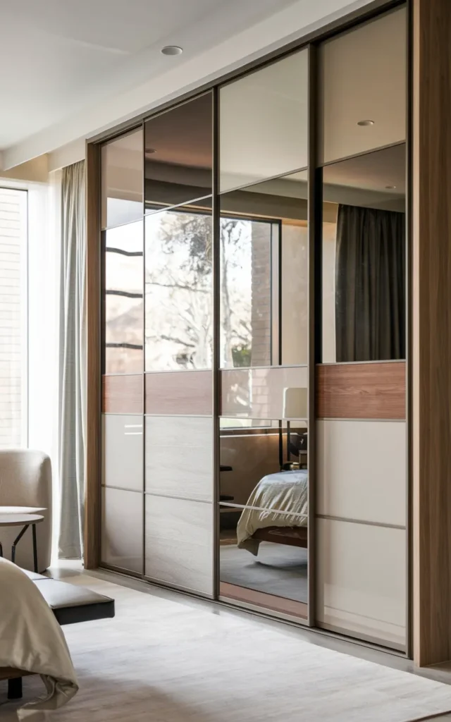 Customize a mixed-material wardrobe for a designer finish