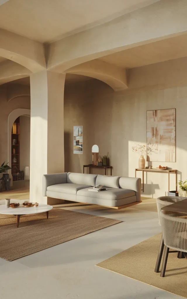 Float the sofa as a soft divider