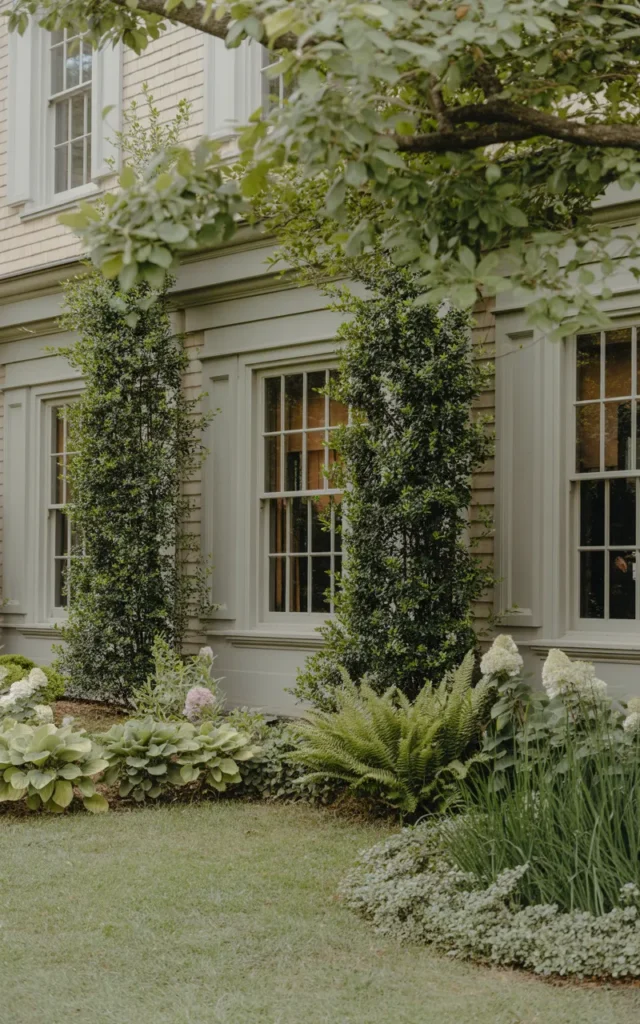 Frame the house with tall shrubs 🌿🏡