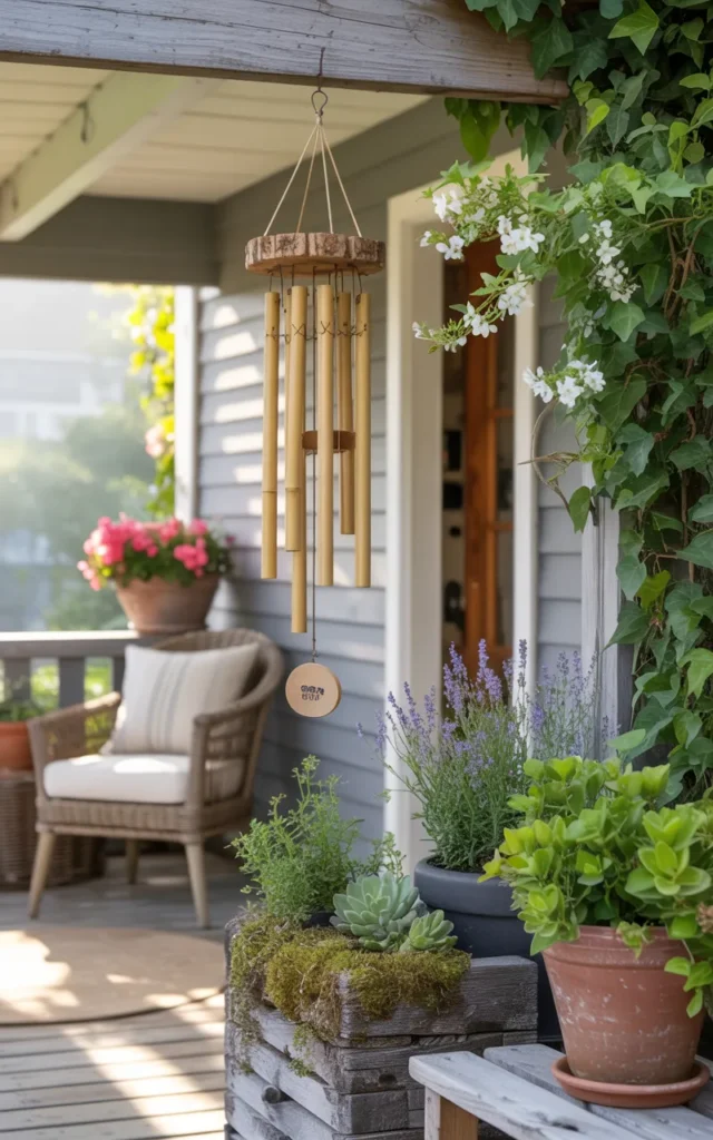Hang a decorative wind chime 🎐