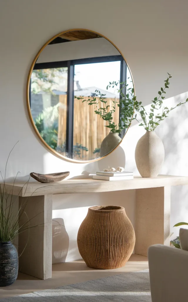 Hang a mirror to bounce spring light ✨