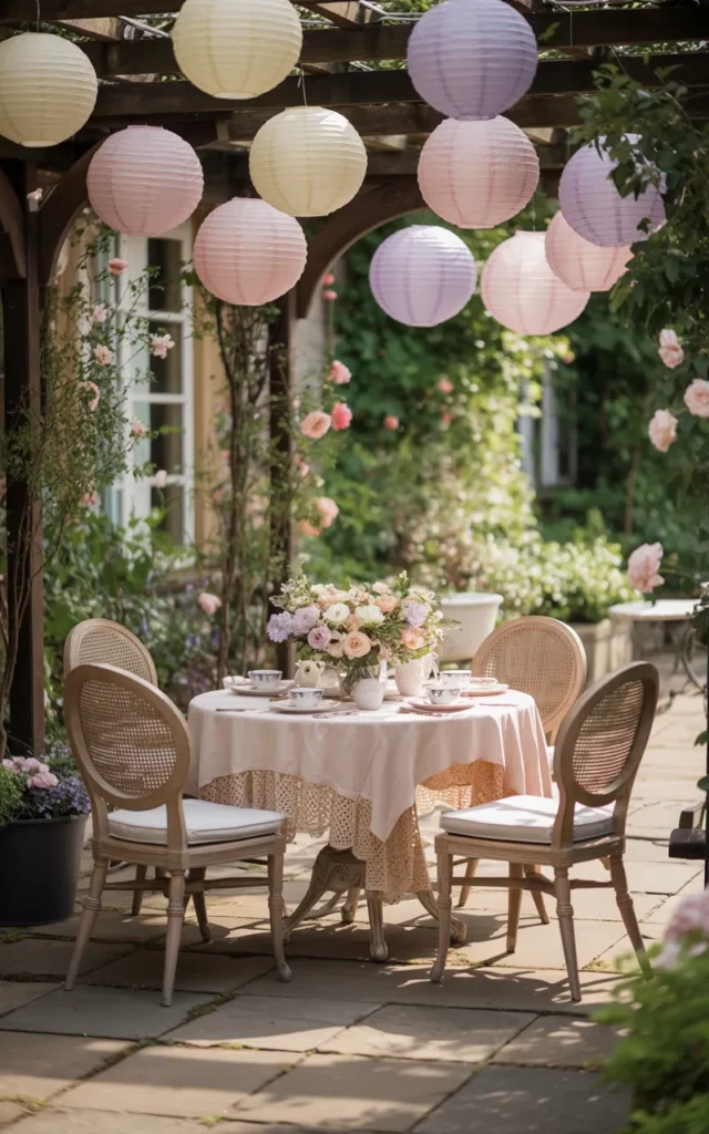 Hang paper lanterns above the party area 🏮