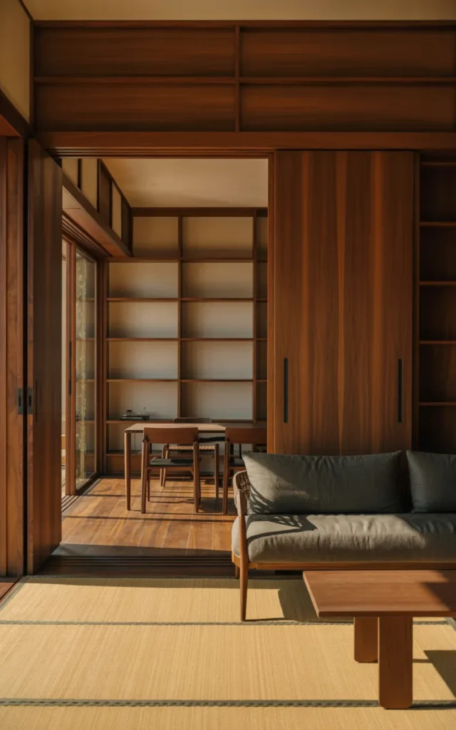 Install sliding wooden doors