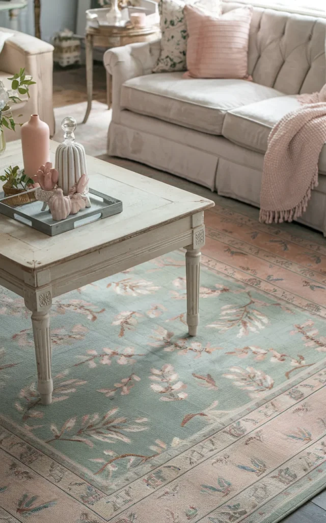 Introduce a pastel area rug 🌸