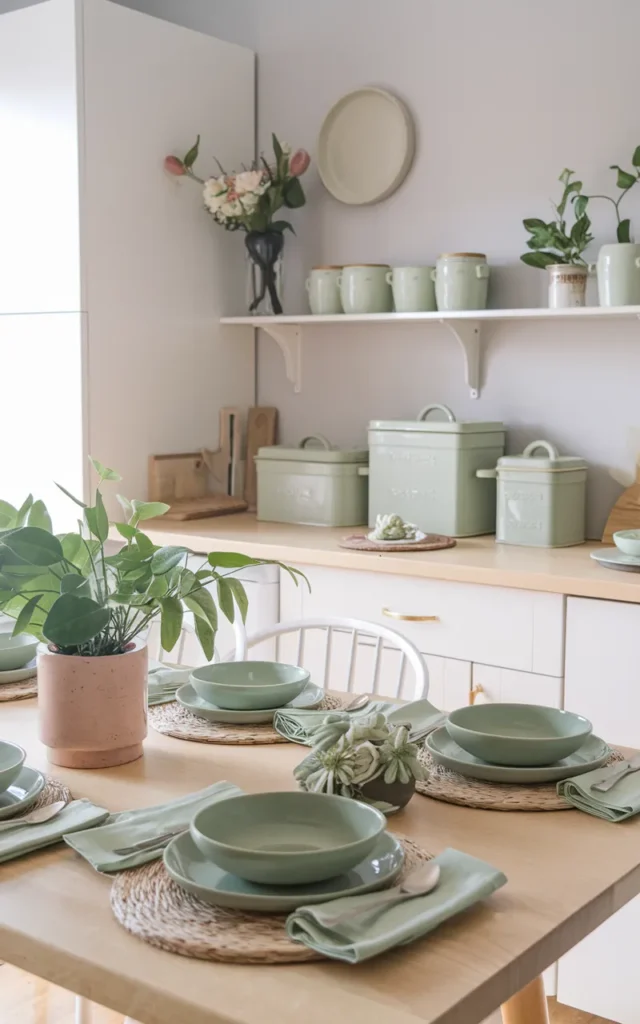 Introduce soft green accents 🌿