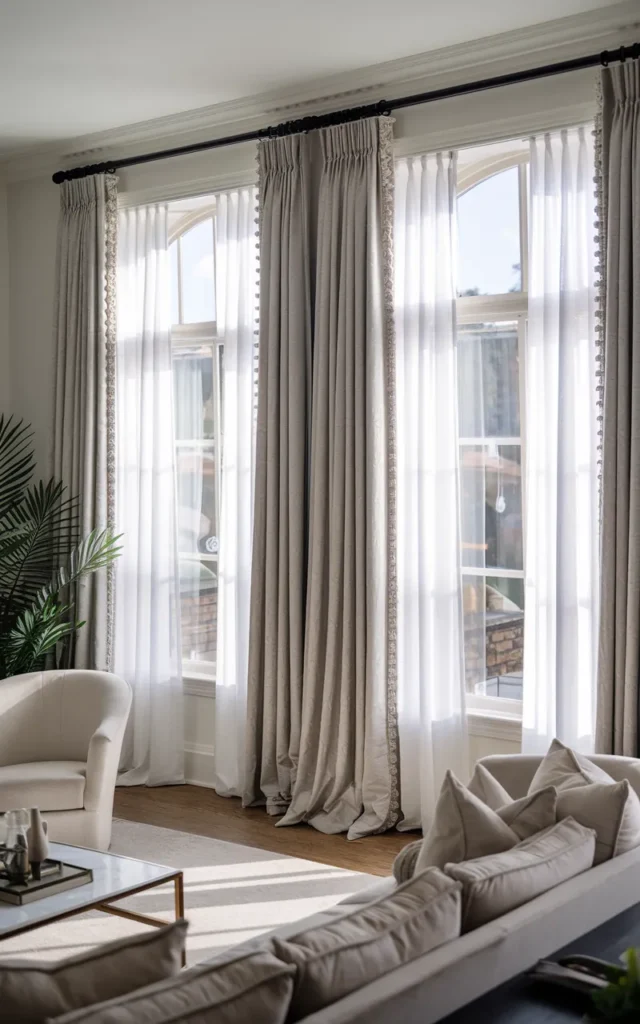 Layer curtains for a luxe feel