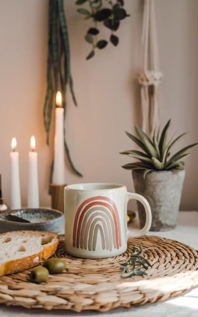 Paint a rainbow arch design 🌈