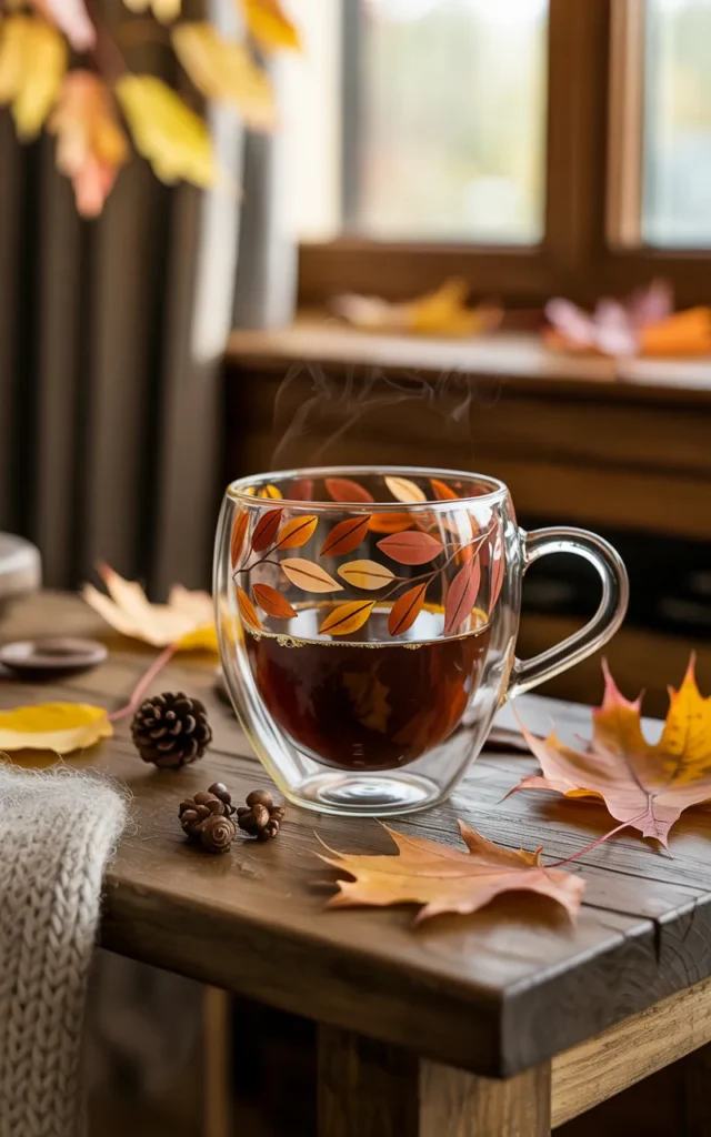 Paint autumn leaves in warm tones 🍁