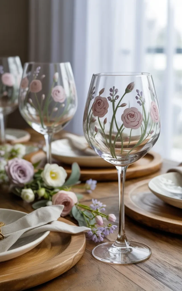 Paint delicate floral vines around the bowl 🌷