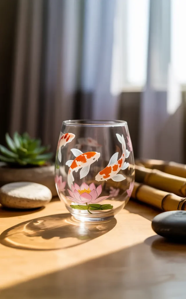 Paint koi fish and lotus flowers 🪷