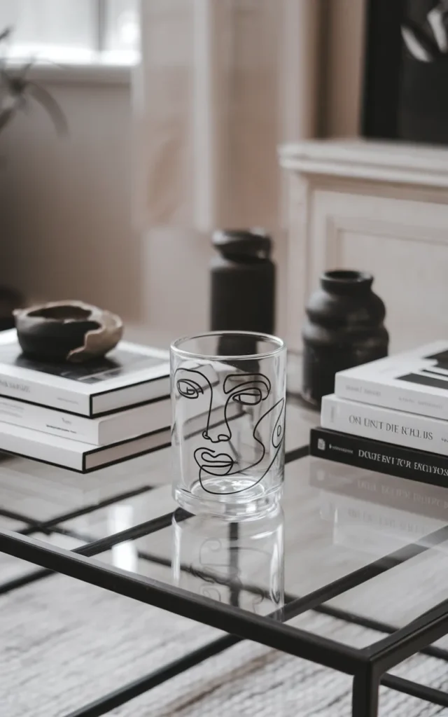 Paint minimalist black line faces 🖤