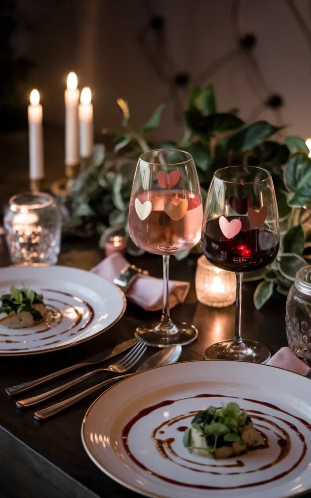 Paint soft hearts for romantic tables 💕