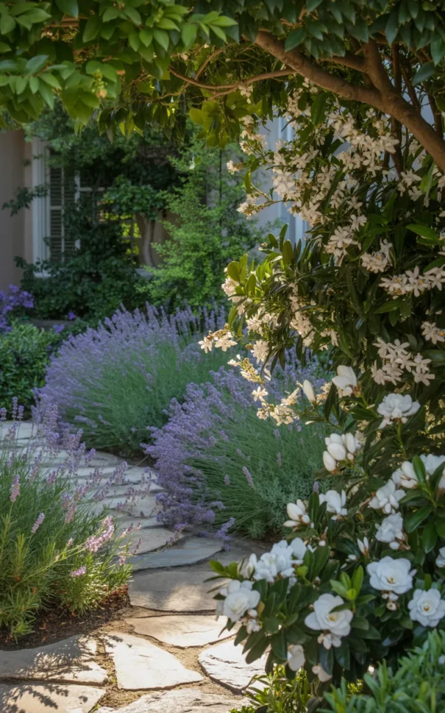 Plant fragrant shrubs near the walkway 🌺