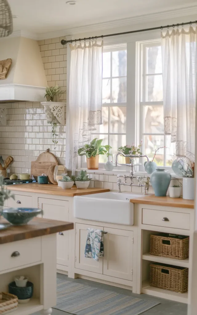 Replace dark curtains with sheer panels ☀️