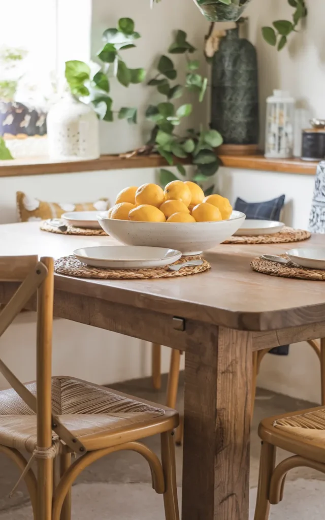 Set out lemon bowls for a fresh seasonal pop 🍋