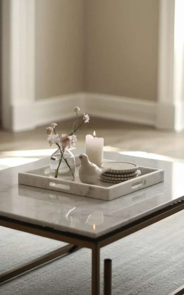 Style a decorative tray with spring accents 🌷