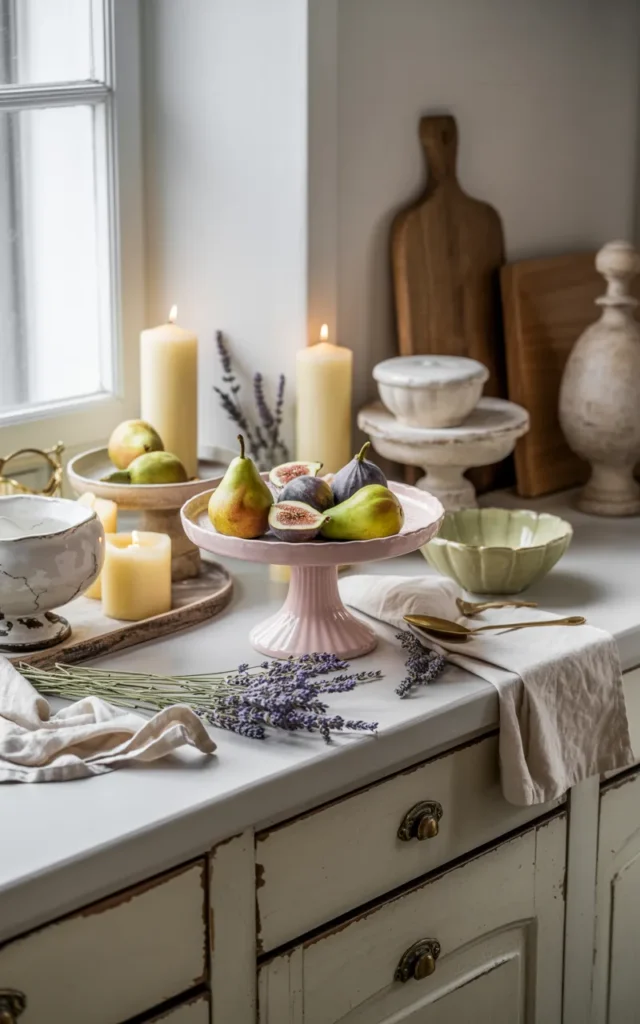 Style a pastel cake stand as décor 🎂