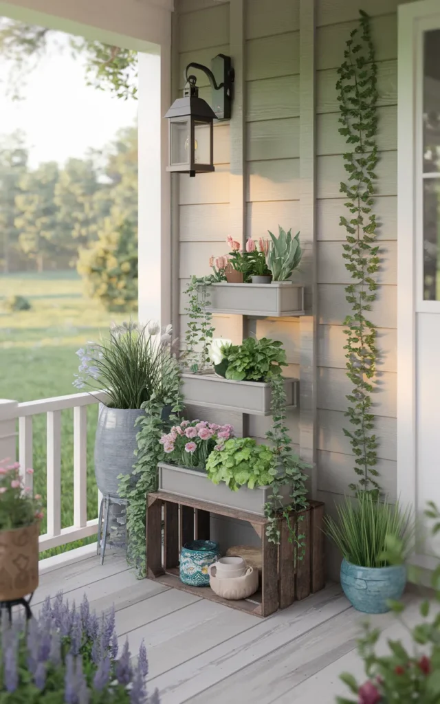 Style a tiered plant stand 🌿