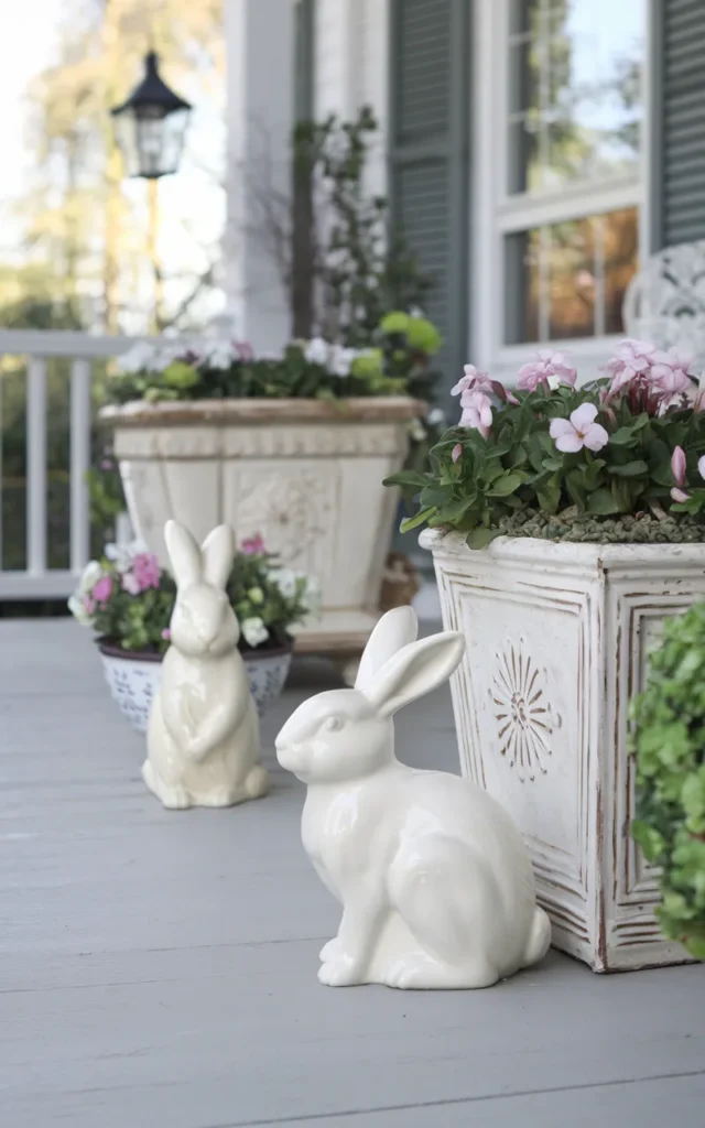 Style ceramic bunny accents for Easter-inspired spring 🐇
