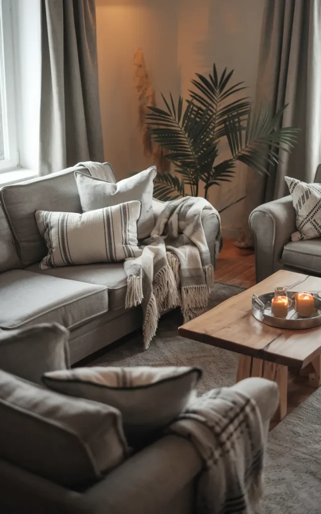Use layered throws for effortless coziness