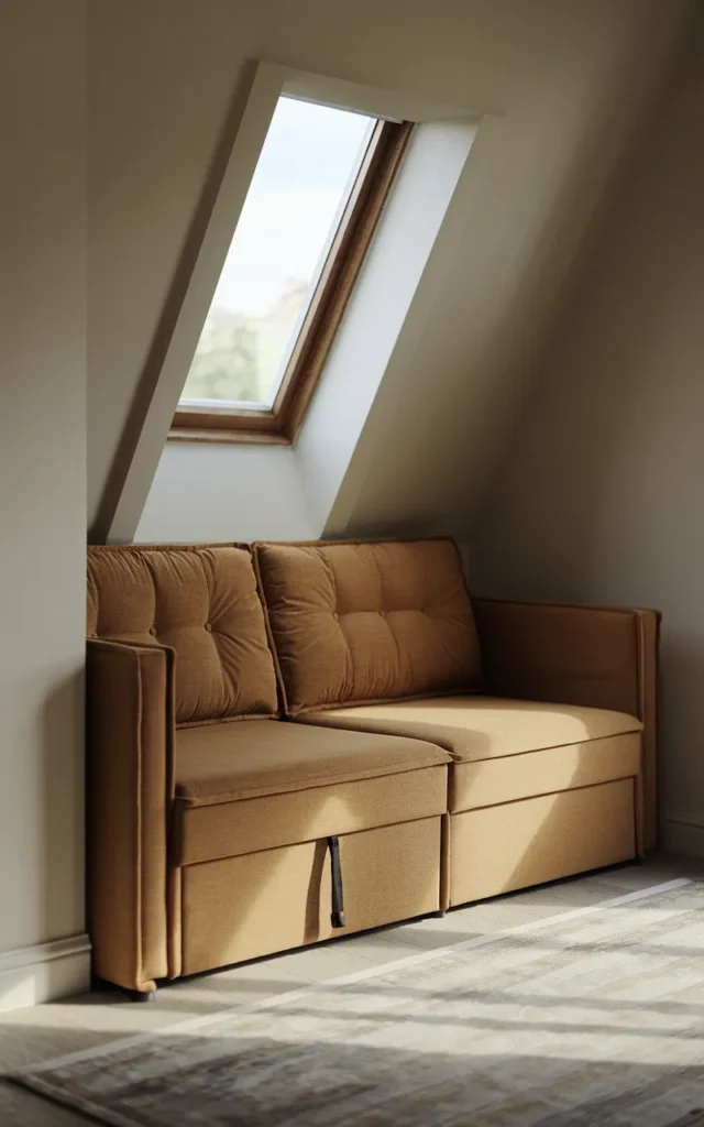 Add hidden storage under your sofa