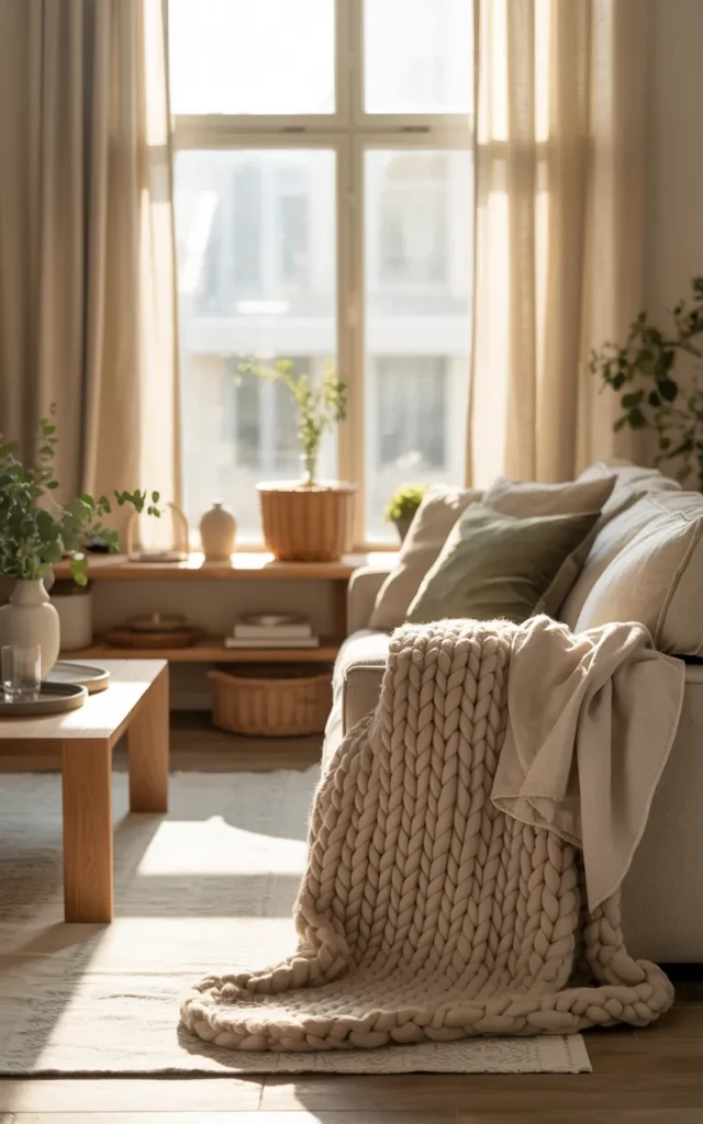 Add texture through natural fabrics