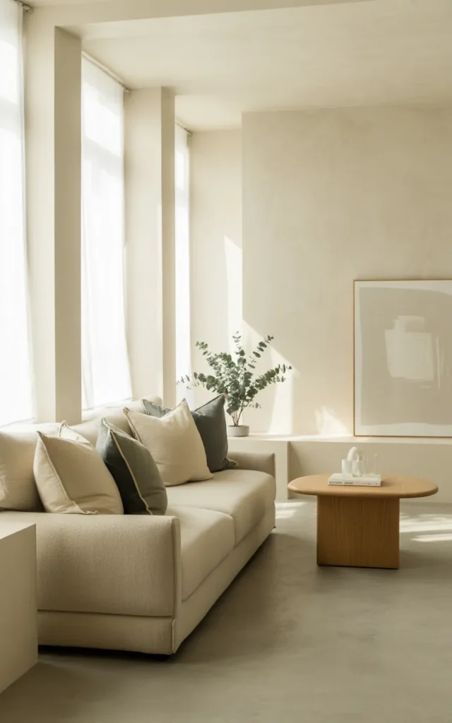 Choose a neutral color palette that soothes the eye