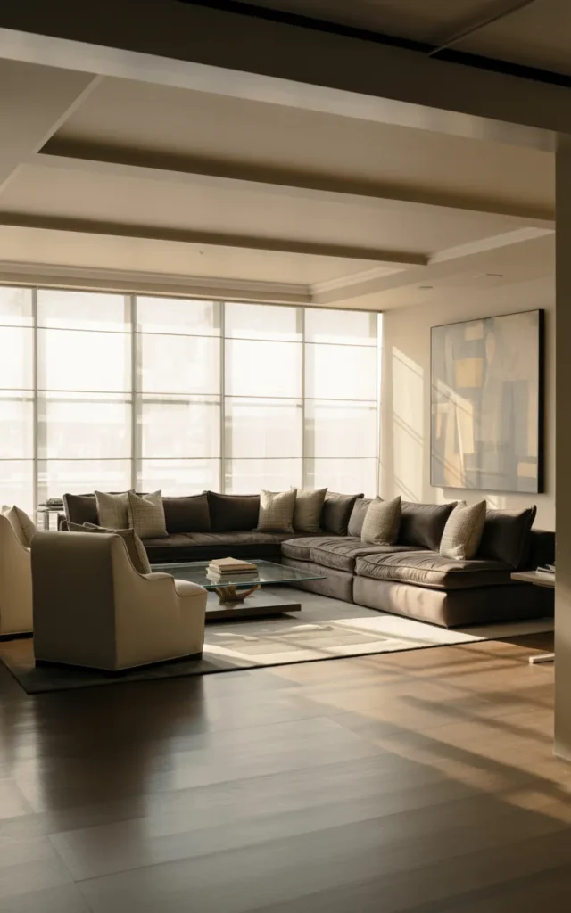 Choose oversized furniture for a grand feel