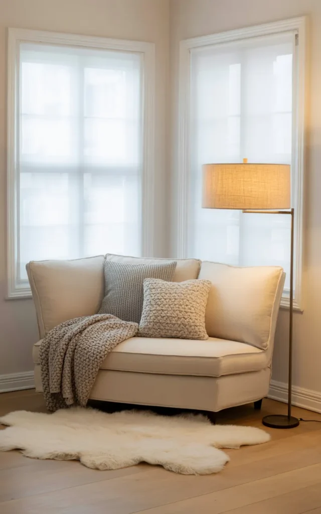 Create a cozy corner with a loveseat