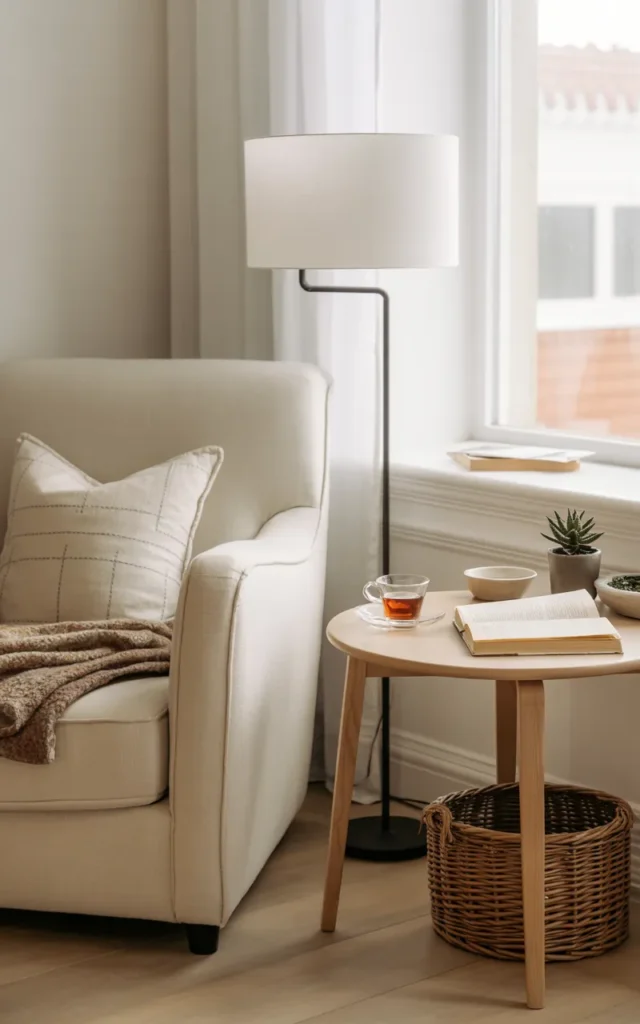 Create a reading nook in one corner