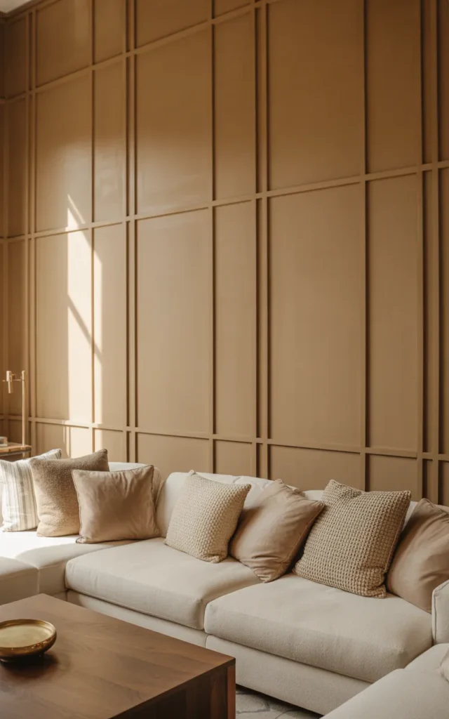 Create depth with tonal wall paneling