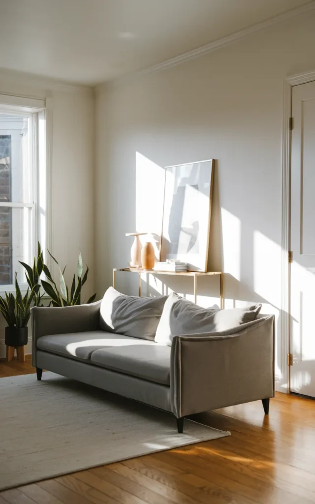 Float your furniture slightly away from the walls