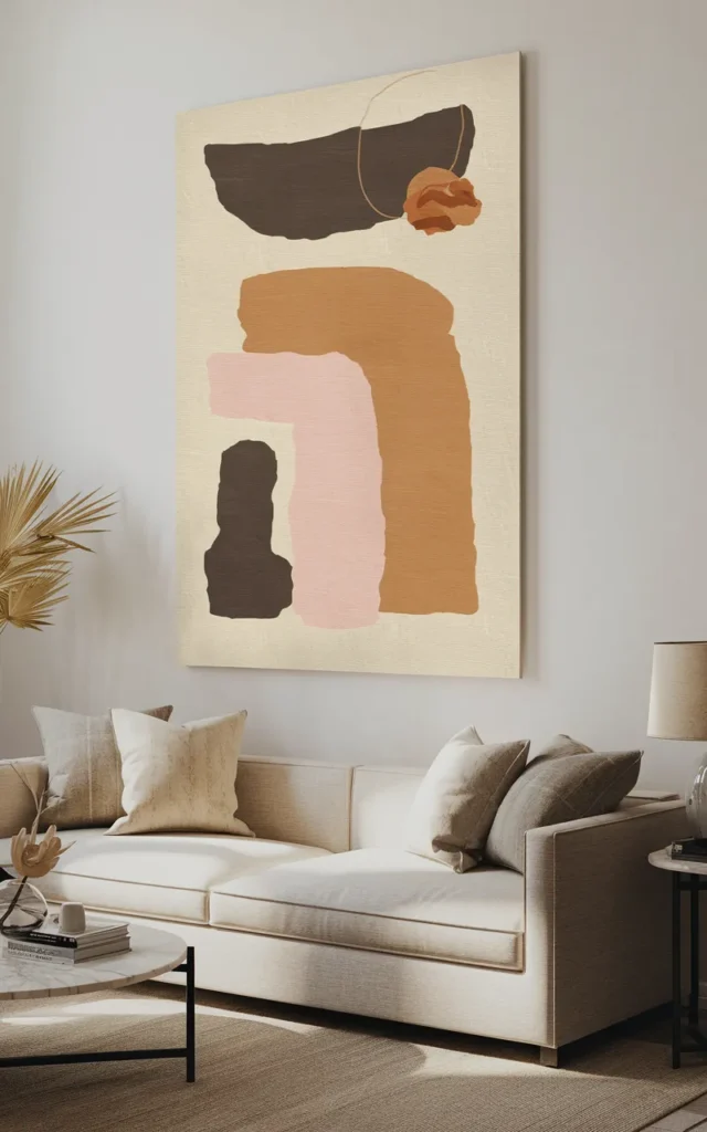 Hang oversized artwork for instant personality