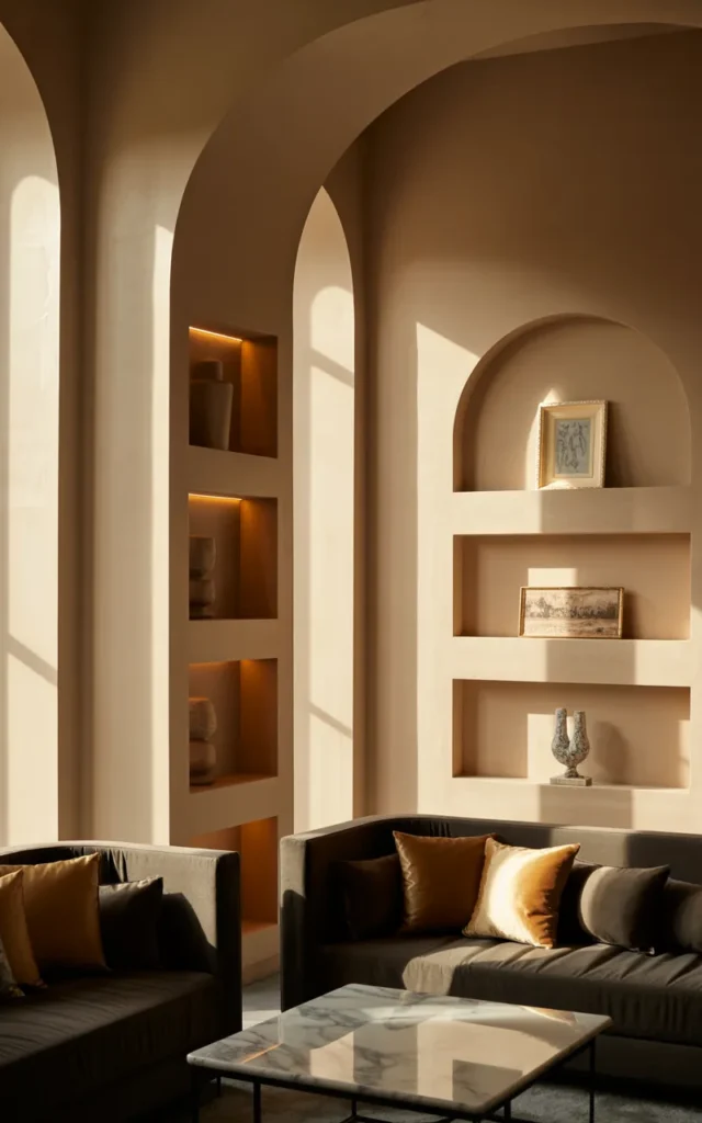 Highlight architectural features with lighting