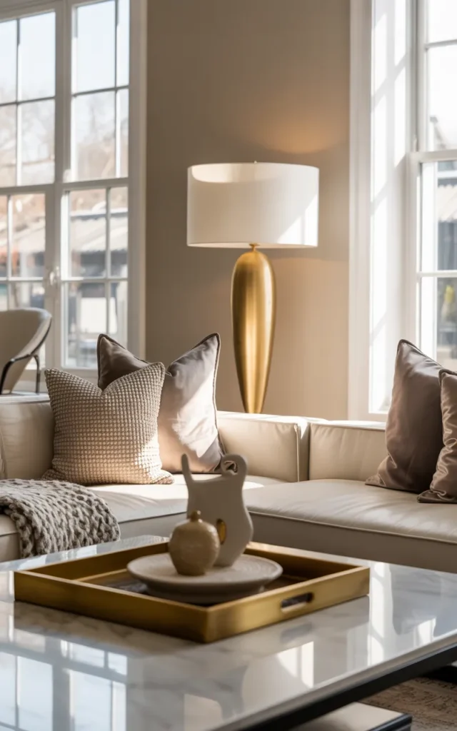 Introduce subtle metallic accents
