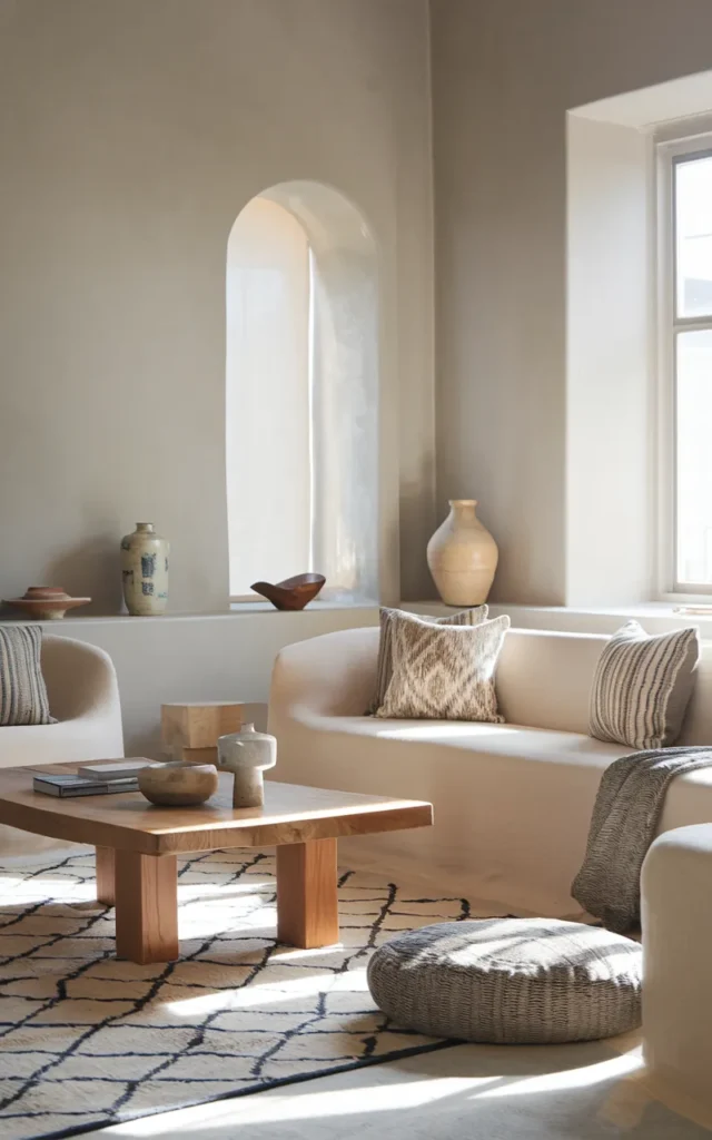 Introduce subtle patterns through textiles