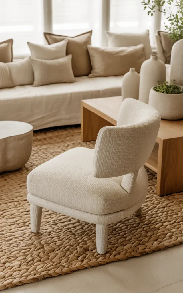 Introduce texture through rugs and fabrics