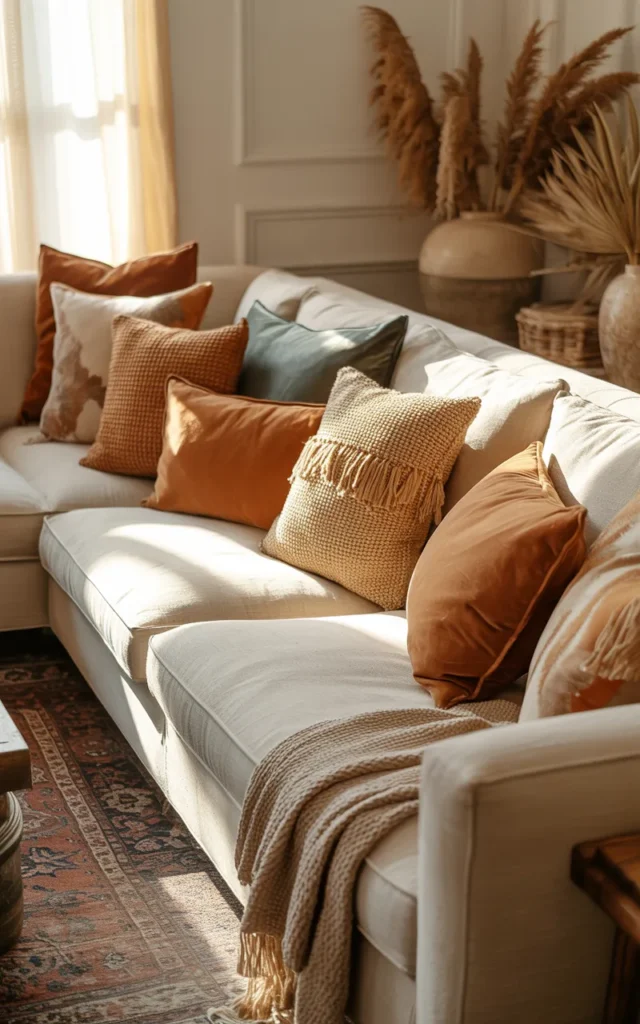 Introduce textured cushions in layers