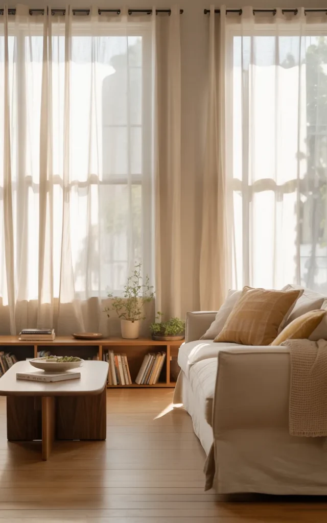 Opt for cotton curtains for easy maintenance