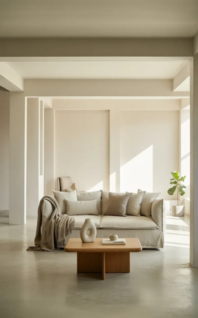 Start with a calm, neutral base palette